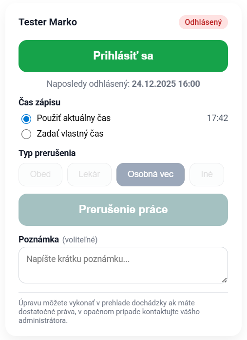 Náhľad dashboardu informačného systému